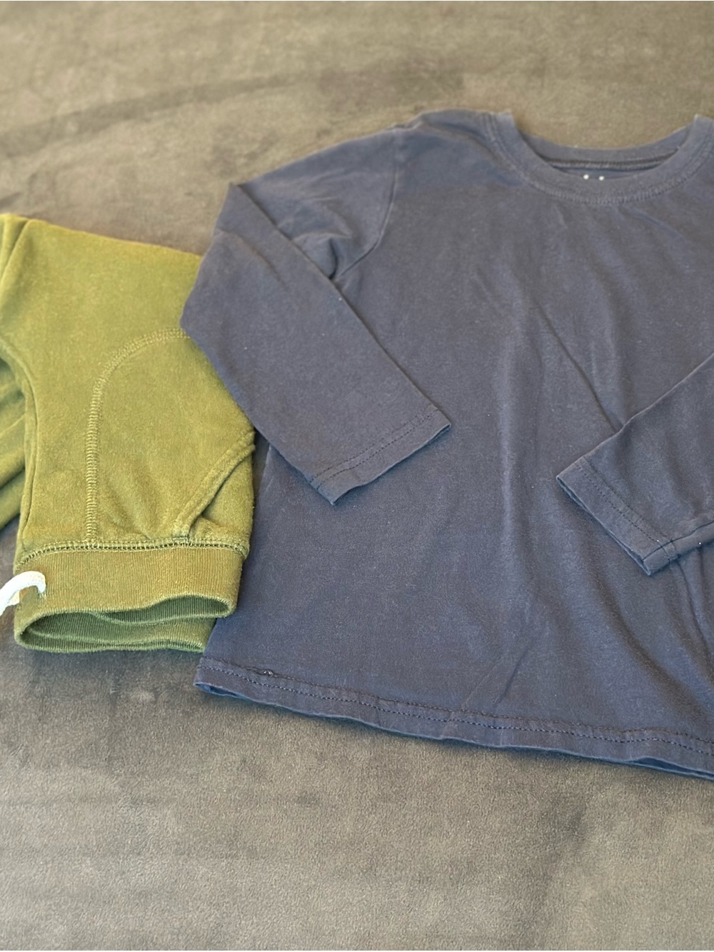 Garanimals Long-Sleeve Crewneck Shirts - Navy & Olive